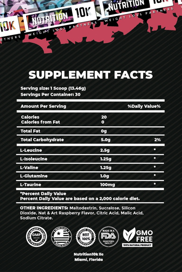 AminoStack Frambuesa - BCAA - GLUTAMINA - TAURINA